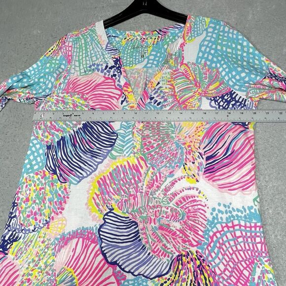Lilly Pulitzer Dress Womens Large Multicolored Ali Dress Multi Roar of the Seas - Picture 5 of 12